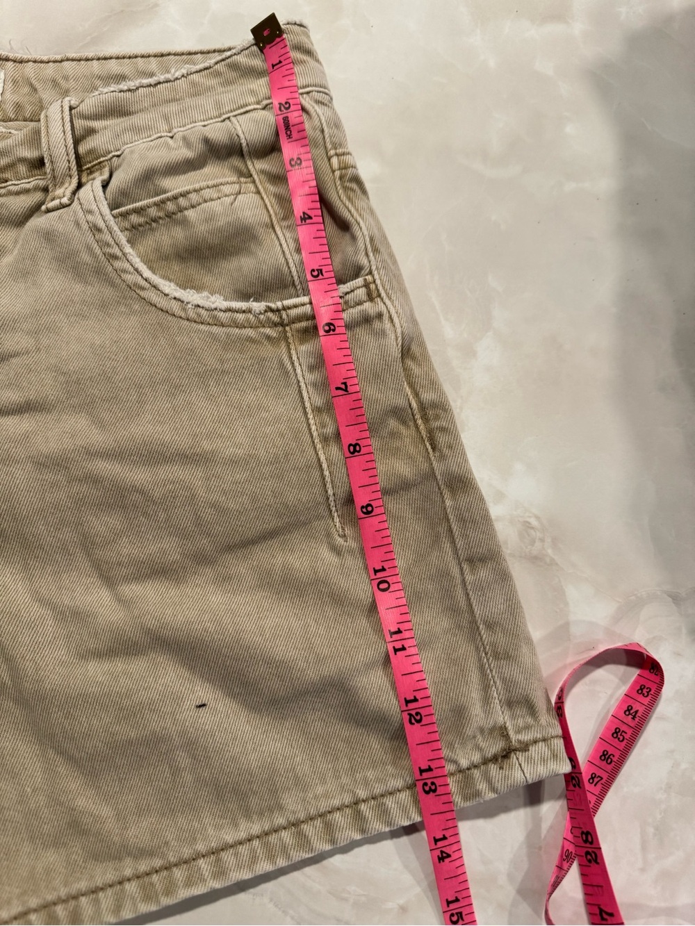 Bridge by Gly Beige High-Waist Denim  mom Shorts - Picture 7 of 9